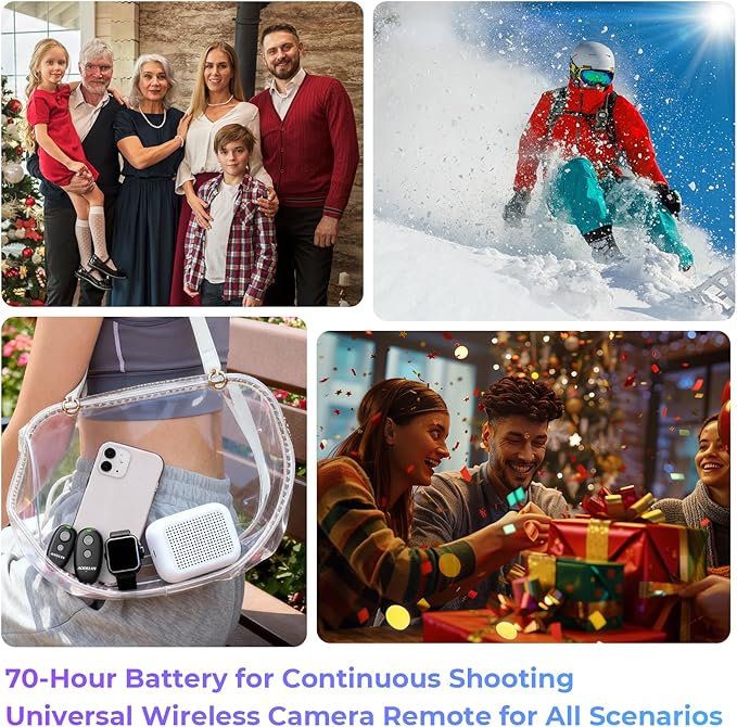 Upgraded USB-C Rechargeable Wireless Camera Remote Control Shutter Release – Compatible with Nikon D750, D5300, D5600, D7200, D7500, Z6, Z7, Z9, D800, D850, Coolpix P1000