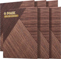 Autorific Acoustic Wall Panels,6 Pack Total Size 72 x 48 Inches,Self-Adhesive Decorative Acoustic Panels for Wall and ceiling,3D UV Printing with Wood Look,Red Sandalwood