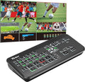 Yinker 4-Channel HDMI Live Stream Switcher, Video Mixer Switcher w/PVW & PGM 2-HDMI Output, 3.5mm Audio for OBS YouTube Real Time Live Streaming Production