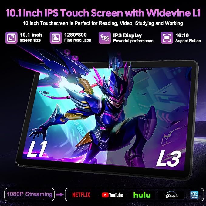 VisuPad 2026 Android 15 Tablet with Keyboard, 26GB+256GB+2TB Expand, 10 Inch 2 in 1 Tablet with Gemini AI, 8000mAh, 2.4G/5G WiFi, BT5.0, Widevine L1, Tablets Pc with Case, Mouse, Stylus (Green Case)
