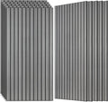 AUTORIFIC Wood Veneer Sound Panels, 10 Pack 47.2”x23.6” Wall Panels, Decorative Acoustic Panels for Walls, for Office,Home Theater,Studio,Living Room, Gray Oak(Mitred)