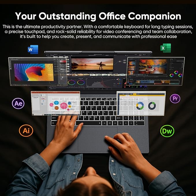 Moxalc Laptop Computer, 15.6" 16GB RAM 512GB SSD AMD Ryzen R3 3200U(up to 3.5 GHz) Radeon Vega 3 360° Yoga FHD IPS Touchscreen Notebook Win 11 Pro Office Suite 2.4G&5G WiFi 5 BT 5.0 Blacklit Keyboard