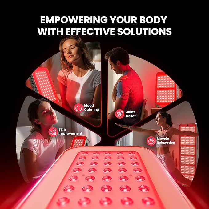 EmberTouch Red Light Therapy Panel - 660nm & 850nm Infrared Light Therapy Lamp with Smart App Control, 55 LEDs High Power Device at Home for Body, Face, Recovery, Skin Health, 115W (PRO100)