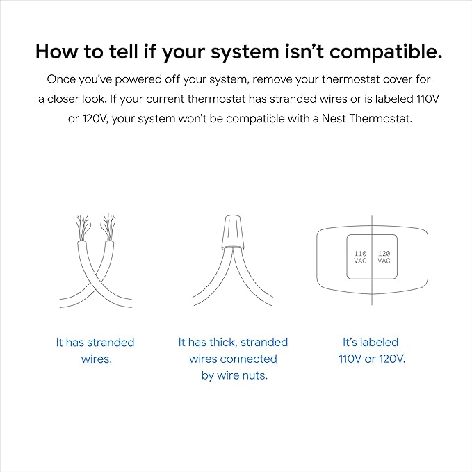 Google Nest Thermostat - Smart Thermostat for Home - Programmable Wifi Thermostat - Fog