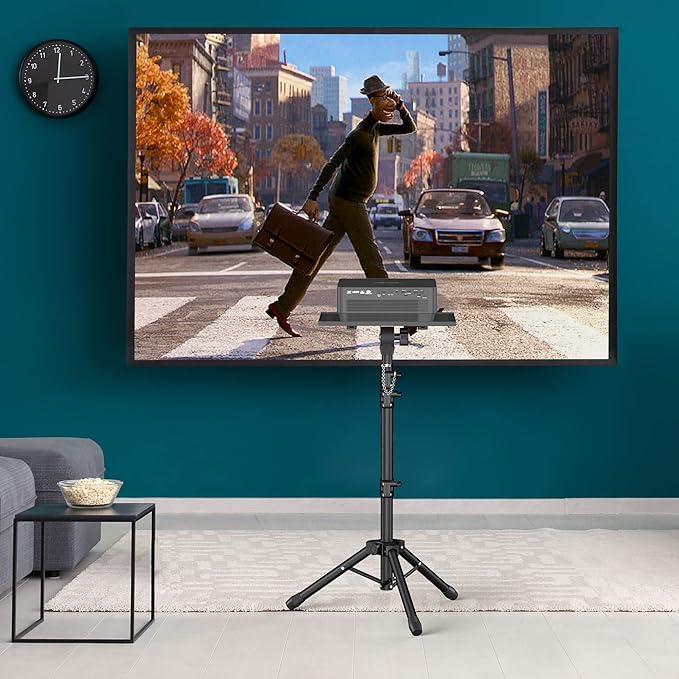 Facilife Projector Stand - Adjustable Height 22 to 63 Inches, Tripod for Laptop & Projector, Outdoor Movies