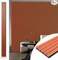 Art3d 4pcs-107 x 8in Slat Acoustic Panel for Wall and Ceiling, 3D Fluted Sound Absorbing Panel with Wood Finish, Cherry