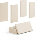 4 Pack High-Density Core with Fabric Cover Acoustic Panels – 24×12×2 In Self-Adhesive Soundproofing and Sound-Absorbing Wall Panels for Echo Reduction in Studio, Theater, or Recording (Cocoa Beige)