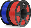 ELEGOO PLA Filament 1.75mm True Red & Dark Blue 2KG, 3D Printer Filament Dimensional Accuracy +/- 0.02mm, 2pcs 1kg Spool(2.2lbs) Fit Most FDM 3D Printers