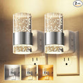 L LOHAS LED Night Lights Plug into Wall 2 Pack, Dimmable Night Light with Dusk-to-Dawn Sensor, Soft White/Cool White/Amber 3 Color Light, Adjustable Brightness, Rotatable Plug, Bubble Nightlight