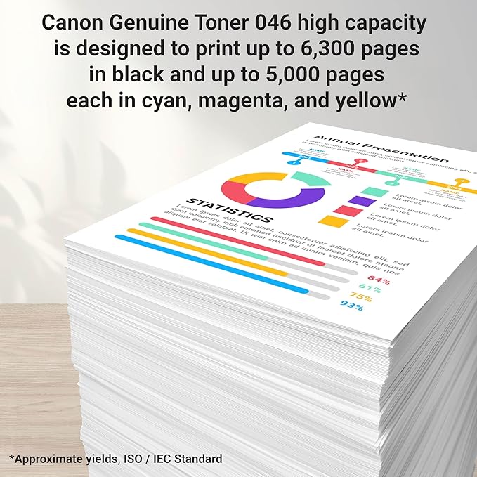 Canon Genuine 046 Black Toner Cartridge High Capacity Compatible with LBP654Cdw, MF731Cdw, MF733Cdw, MF735Cdw