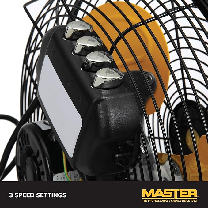 Master Professional 12 inch High Velocity Powerful Direct Drive Steel Floor Fan