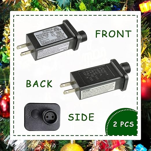 SIGANDG 30V 3.6W LED Transformer Replacement Class 2 Power LED Controller with 8 Modes Supply for Christmas String Light Inflatable Decorations IP44 Waterproof Low Voltage Transformer (2 Pcs)
