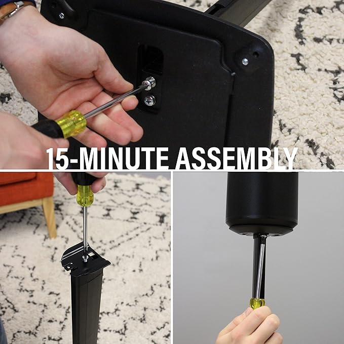 Sanus Speaker Stand for Sonos Era 100 Speakers - Height Adjustable Single Stand w/Easy 3 Step Install - Includes Rubber Feet & Carpet Spikes - Black