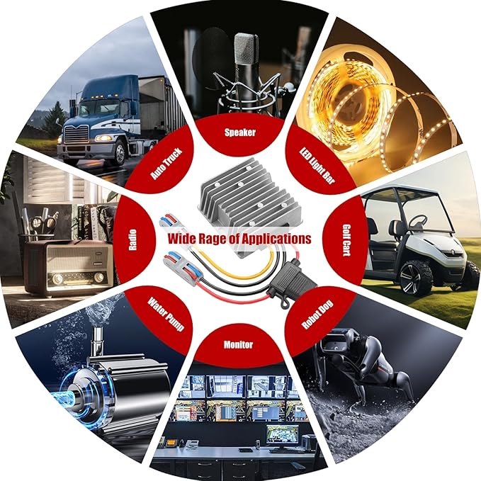 BEYIMEI DC 10A 240W Converter 30-60V Step Down to 24V Converter,dc 36V 48V 60V to 24V Buck Converter Voltage Reducer Regulator Waterproof Transformer for Golf Cart, Solar Panel,Trucks