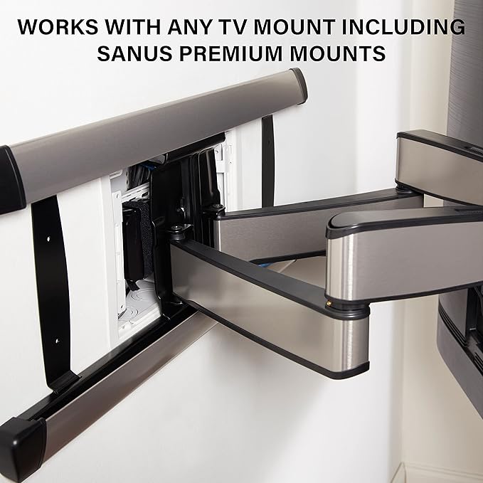 Legrand - OnQ Cable Management, In-Wall Media Box, Dual Purpose Structured Wiring Enclosure with Mounting Bracket, Home Networking Panel, 9 inch, White, ENP0905NAV1
