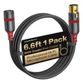 Warrky XLR Cables 6ft 1 Pack [Oxygen-Free Copper (OFC), Gold-Plated Connector] Balanced Microphone Cable Male to Female Professional Hi-Fi XLR Cable