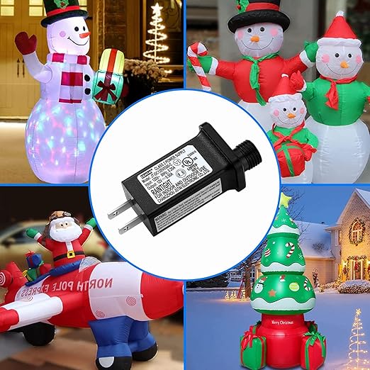 Replacement 12V 0.5A LED Transformer JT-DC120V0500-C Class 2 Power Supply IP44 LED Light Controller Low Voltage Transformer for Christmas String Light Inflatable Decorations (12V6W 1PCS)
