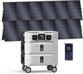 IEE 5120Wh Power Station SP5000 with 2x500W Portable Panel, 120/240V 5000W AC Output(9000W Peak), Portable Generator for Home Backup Outdoors Camping RV Emergency