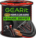 16AWG Speaker Wire, GearIT Pro Series 16 Gauge Speaker Wire Cable (200 Feet / 60.96 Meters) Great Use for Home Theater Speakers and Car Speakers, Black