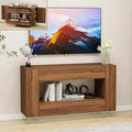 Vavkorkula TV Stand for 55 Inch with 2 Large Drawers & Hidden Storage Cabinets, Modern Farmhouse Entertainment Center Television Stands for Living Room Bedroom, Walnut