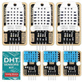 Lonely Binary 6pcs DHT22 DHT11 Gold Edition Digital Temperature Humidity Sensor Set AM2302 Weather Station Monitor for Arduino ESP32 S3 Raspberry Pi Project