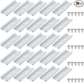 VAMRONE 20 Piece Aluminum DIN Rails, 4 Inches Long, 35mm Wide, 7.5mm High, Top Hat Slotted DIN Rail with RoHS, Extra Premium Screws Included for Hardware Components Mounting