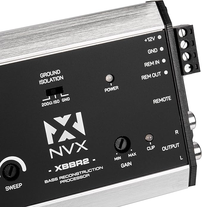 NVX XBBR2 X-Series 2-Channel Bass Restoration Processor and Line Output Converter with Impedance Matching and Remote Level Control