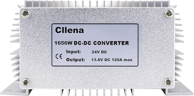 Cllena DC 24V Step Down to 13.8V 120A 1656W Converter Voltage Regulator, Waterproof DC/DC Voltage Reducer Buck Transformer Power Supply for Golf Cart