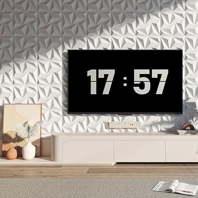 Art3d 3D Wall Panels 100 Pack, 11.8" x 11.8" (97 Sq.ft) PVC Wall Panels - Glue Up Panels Wall Decor for Living Room, Bedroom, Office, White
