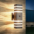 Delicavy Motion Sensor Outdoor Wall Light Fixture Up Down Porch Lights Modern Dusk to Dawn Exterior Sconce Wall Mount Outside Coach Lantern for House Front Door Garage (Include 2 Free Dimmable Bulbs)