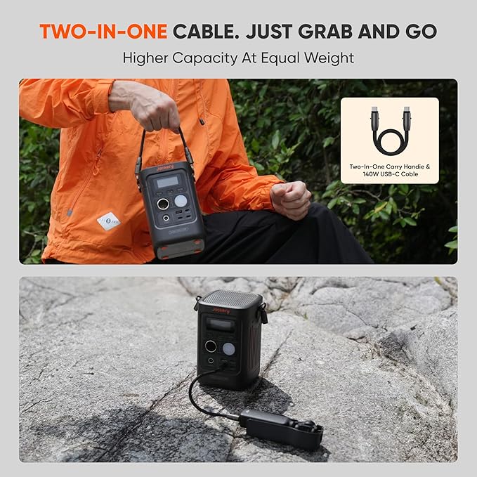 Jackery Solar Generator 300D, 288Wh LiFePO4 Portable Power Station with 40W Solar Panel, 300W DC Output, 140W USB-C Charging Cable Included, for Camping, Travel & Starlink Mini