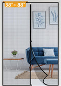 Yotache Magnetic Screen Door Fits Door Size 38 x 88, Screen Size 40" x 89" Door Screen Magnet for Walk Through Sliding Door Black