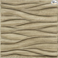 STICKGOO 3D Wall Panels for Interior Wall Decor, Wood 3D Textured Wall Decor Panels, Natural Oak Wave Design Accent Wall Panels for Living Room, Office