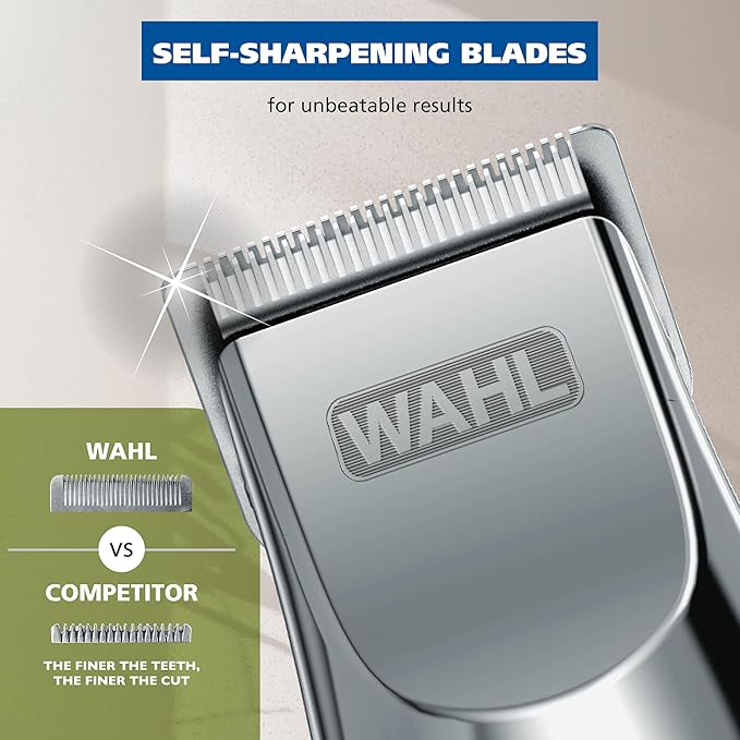 Wahl Groomsman Rechargeable Beard Trimmer kit for Mustaches, Nose Hair, and Light Detailing and Grooming with Bonus Wet/Dry Battery Nose Trimmer – Model 5622v