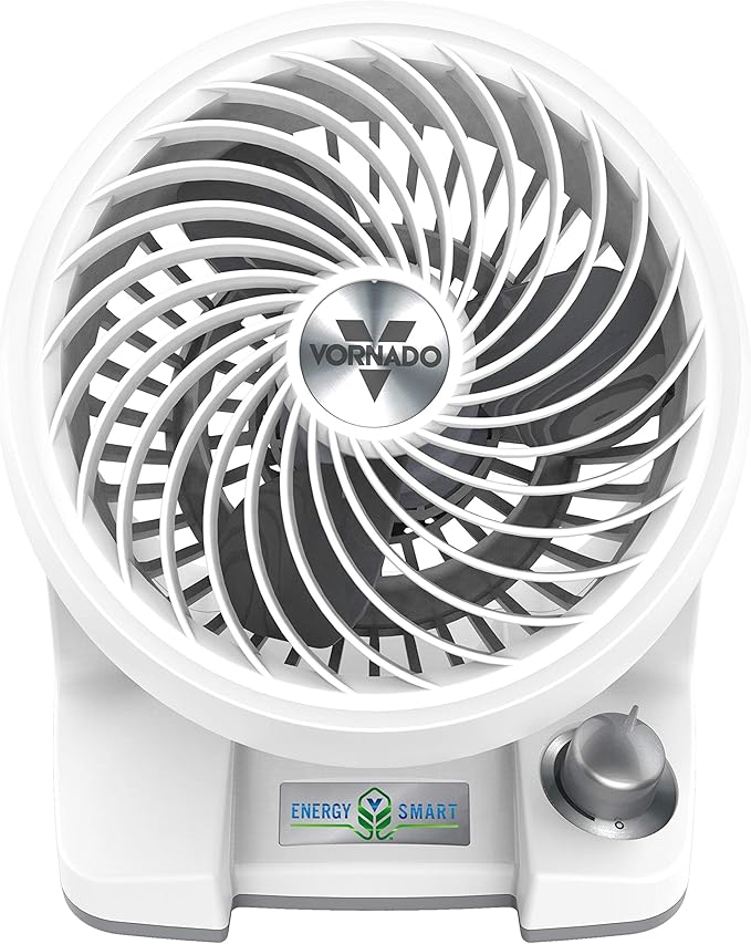 Vornado 133DC Energy Smart Compact Air Circulator Fan with Variable Speed Control, Powerful Personal Cooling, Signature Vortex Action, Adjustable Tilt, Fan for Bedroom, Kitchen, and Home, White