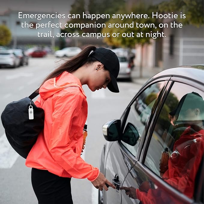 Hootie Personal Safety Alarm for Women, Men, & Kids - Keychain Alarm, Self Defense Strobe & Siren, Security Siren Keychain with 130dB Self Defense Siren & Strobe Light - Navy