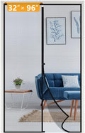 Yotache Removable Magnetic Screen Door Fits Door Size 32 x 96, Screen Size 34" x 97" Reinforced Fiberglass Mesh for Back Door