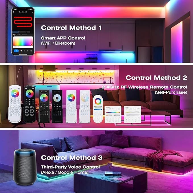 XXK DR04W WiFi SPI 5~24V RGB Controller - Designed for Addressable LED Strip Lights, Compatible with Alexa Google Home Siri Smart Life Tuya APP Control Work with RC03RF WR01RF 2.4G RF Remoter etc