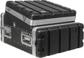 Sound Town Lightweight and Compact 4U ATA ABS Rack Case, with Slant Mixer Top, 21" Depth, 10U Top and 4U Side Spaces (STMR-A10X4U)