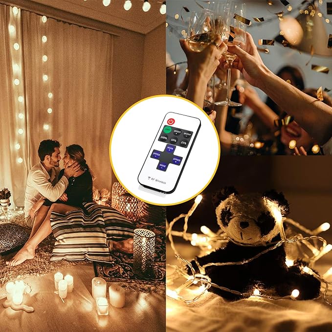 RF Mini Wireless Remote Controller for Single Color 3528 5050 LED Strip Lights, Wireless Remote Control with USB and Wire Connector, RF LED Strip Light Dimmer