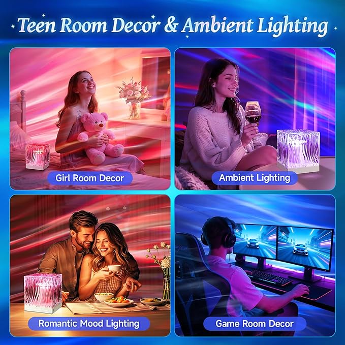 Valentines Day Gifts,White Noise Sound Machine+18 Colors+Bluetooth Music+Remote Control Northern Lights Projector Aurora Light Projector for Bedroom,Cool Things Birthday Gifts Relaxation Gifts for Her