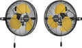 Fanqiebros 12 IN High Velocity Wall Mount Fan, 3 Speed Industrial Wall Fan with Sealed Motor, 2500 CFM Adjustable Air Circulator for Garage, Commercial, Greenhouse, Warehouse & Gazebo Use, UL Listed