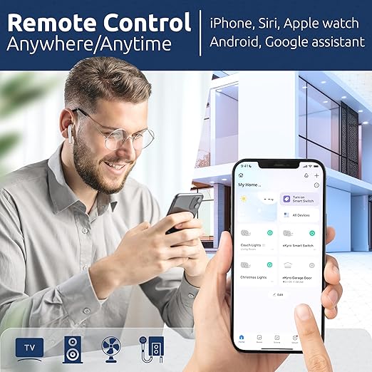 eKyro Smart Plug Energy Monitoring | Compatible with Alexa, Google Home Assistant, iPhone, Siri, Android, Power Tracking 15A 1800W, No Hub Required Energy Monitoring Outlet (Energy Monitoring, 4)