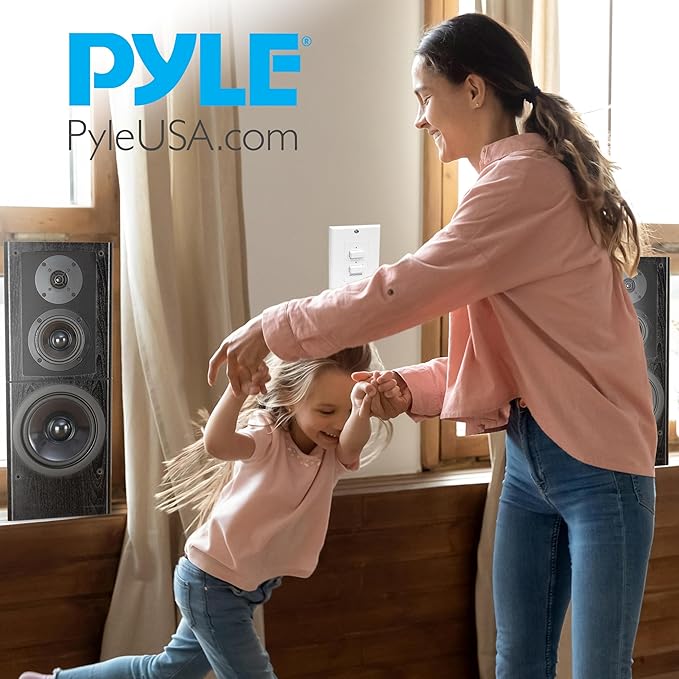 Pyle in Wall Speaker Selector Switch - Home Audio 2-Channel A/B Dual Channel Speakers Controller Pod Box - Control and Activates (2) Pair of Indoor or Outdoor Speakers