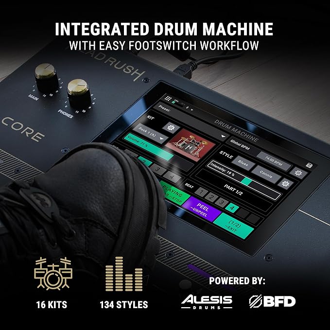 HeadRush Core - Guitar and Vocal Multi Core Effects Amp Modeling Processor with Cloning, Looper, Antares Auto-Tune, Wi-Fi, Touchscreen, and Bluetooth