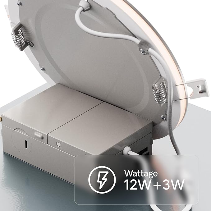INFIBRITE 6 in Slim Recessed LED Downlight with Night Light 5CCT Selectable White New Construction 12 Watt 1050LM Triac Dimmable 24 Pack