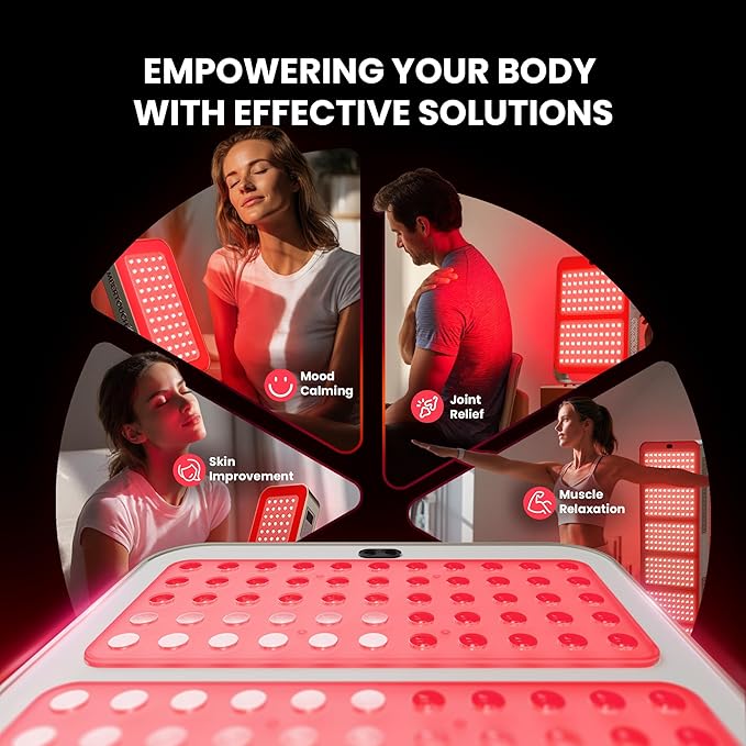 EmberTouch Red Light Therapy Panel - 660nm & 850nm Infrared Light Therapy Lamp with Smart App Control, 330 LEDs High Power Device at Home for Body, Face, Recovery, Skin Health, 650W (PRO650)