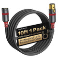 Warrky XLR Cables 10ft 1 Pack [Oxygen-Free Copper (OFC), Gold-Plated Connector] Balanced Microphone Cable Male to Female Professional Hi-Fi XLR Cable