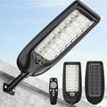 MMKT Solar Street Lights Outdoor, 3 Color Warm White LED Dusk to Dawn IP65 Waterproof Solar Flood Light with Motion Sensor and Remote Control for Outside Path, Yard, Garden, Walkway
