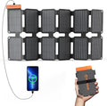FlexSolar Portable 36W Solar Panel Charger with USB-A and USB-C Ports.1.3lbs,IP57 Waterproof and dustproof, Folded Solar Panel Compatible with Cellphone,Power Bank,Camping Light
